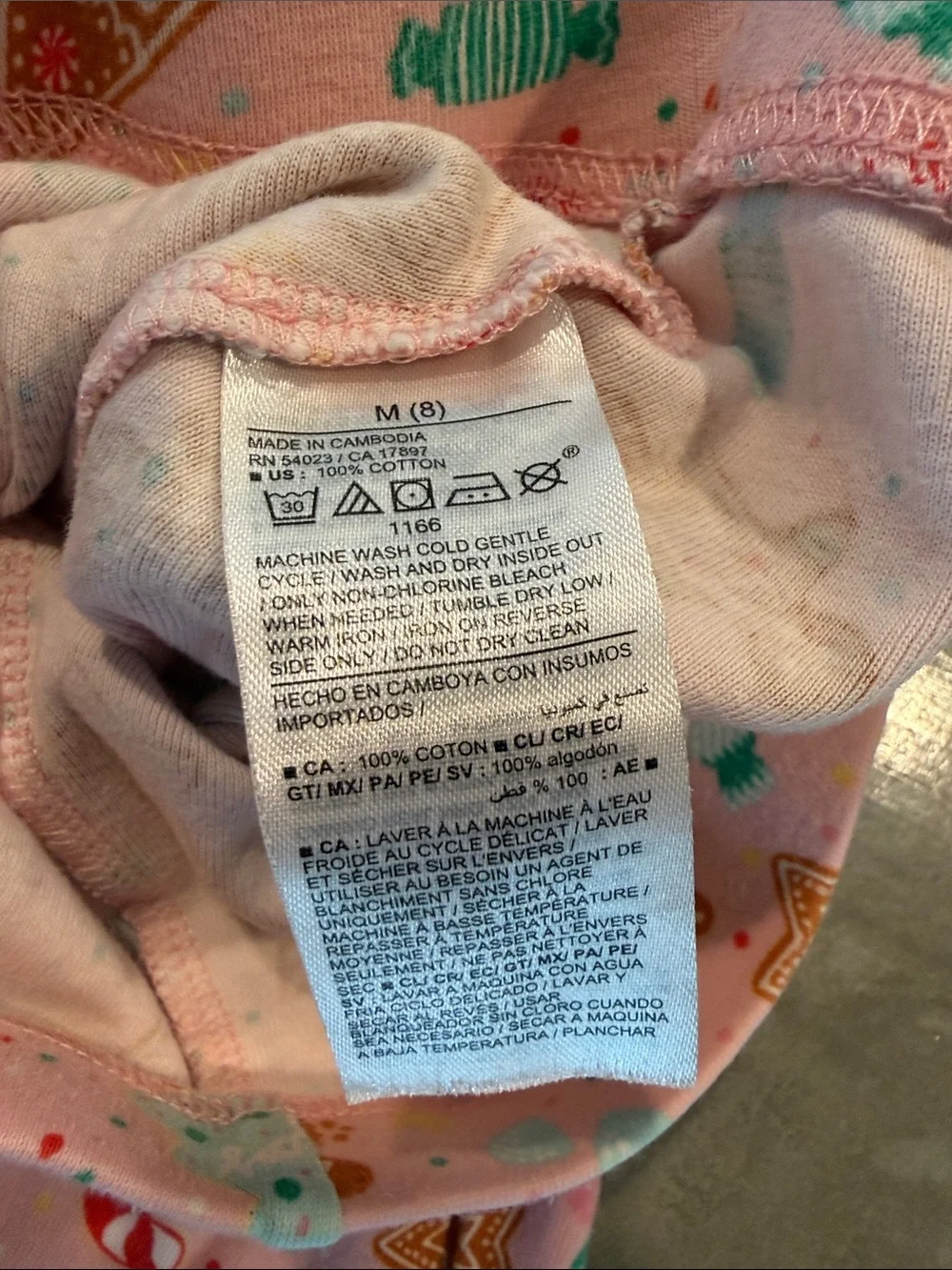 Old Navy Pink & White Gingerbread 